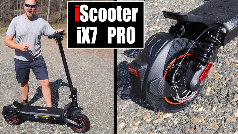 This is the iscooter iX7 Pro. It is a powerful scooter with dual hub motors capable of holding a driver weighing 330 pounds.