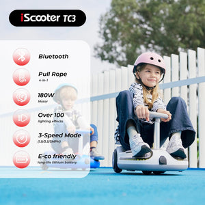 iScooter TC3 Electric Wiggle Car for Kids with Bluetooth and Pull Rope