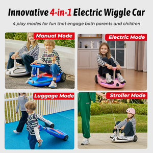 iScooter TC3 Electric Wiggle Car for Kids with Bluetooth and Pull Rope