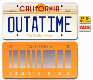 OUTATIME and 2015 Delorean License Plate